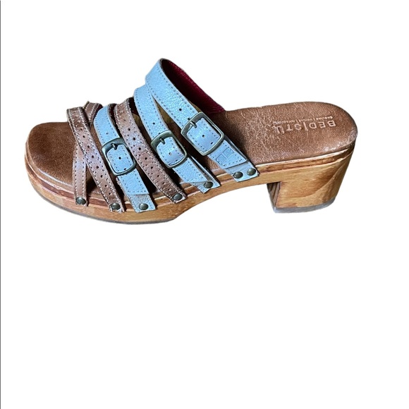Bed Stu Adriana Clog Heels in Tan Rustic Lux Size 10 New - Picture 2 of 10